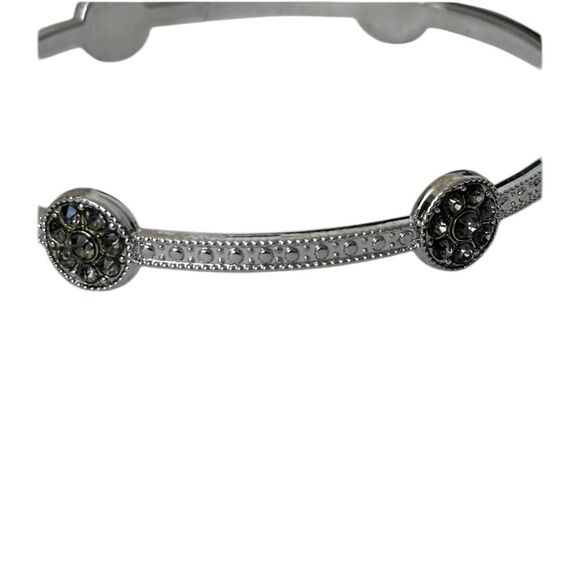 Stauer Bangle Rhodium-Finished Rhinestone Crystal Bracelet. Set of 2 - Picture 2 of 5